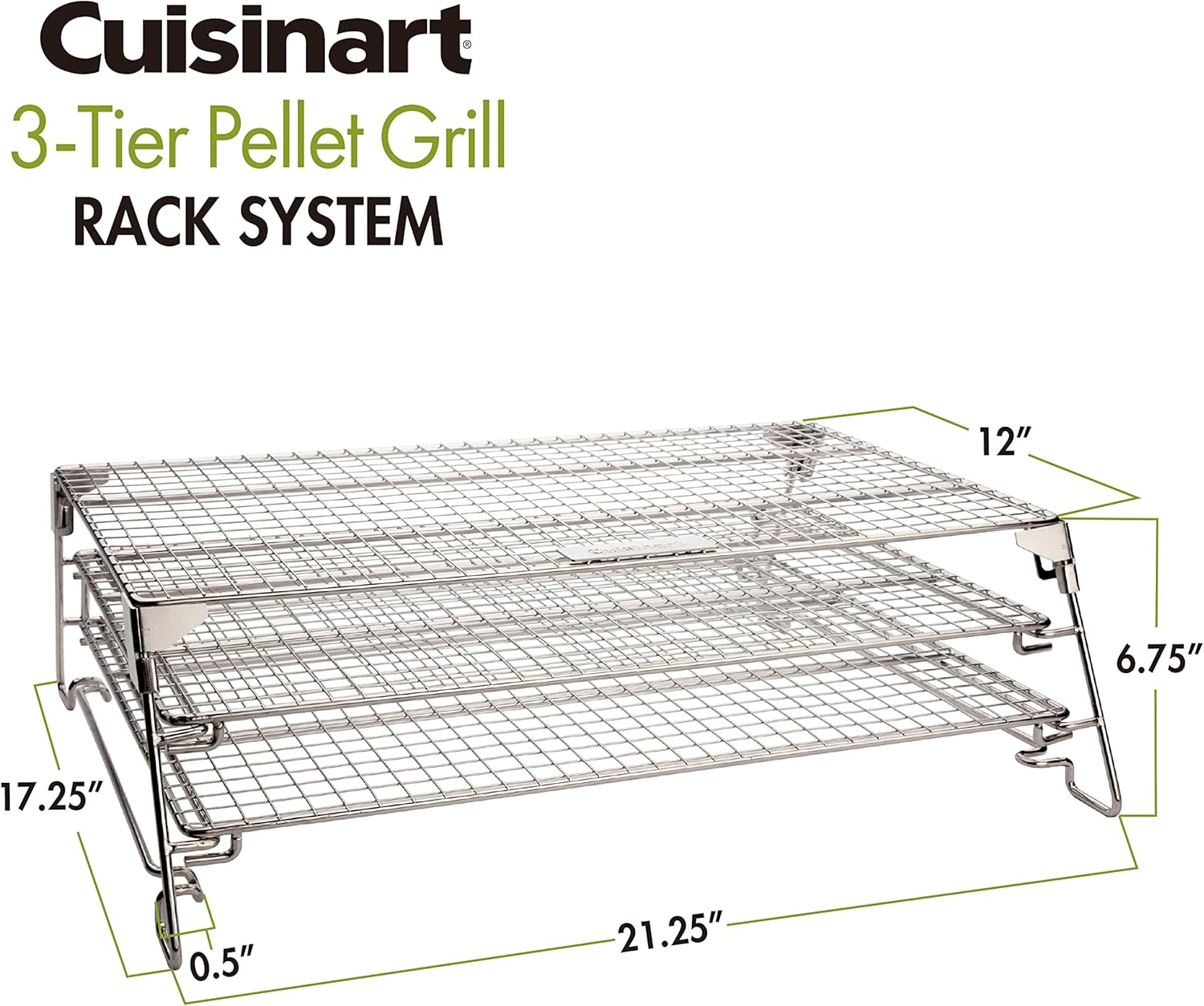 3-Tier Pellet Grill Rack System