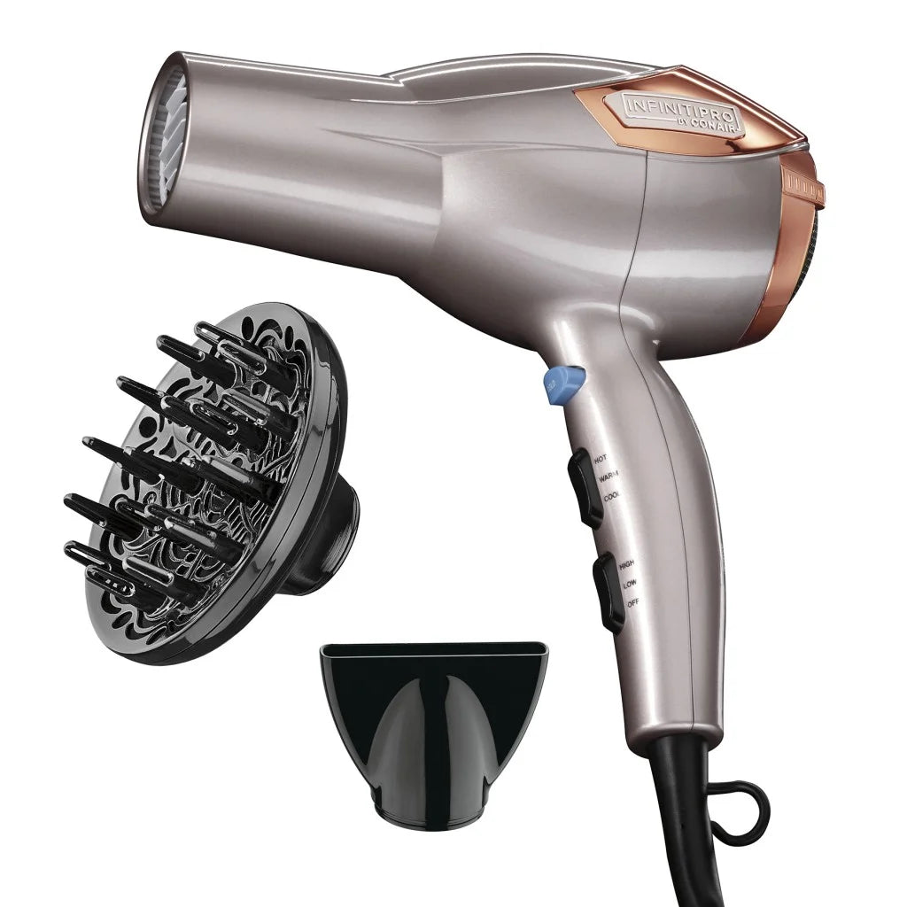 InfinitiPRO Volume & Shine Pro Hair Dryer, Ceramic Hair Dryer with Diffuser